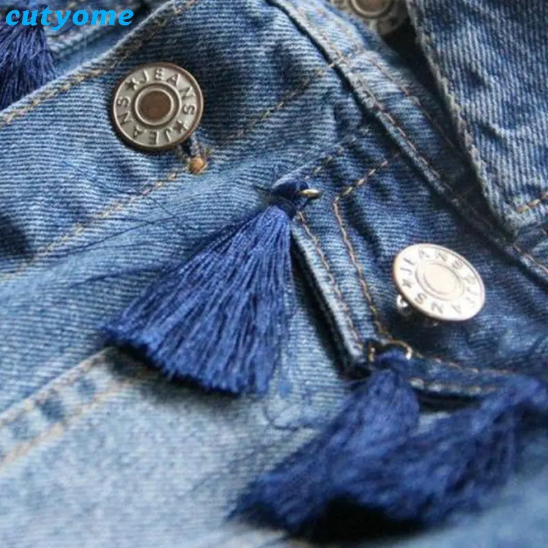 Cutyome Ripped Denim Jackets For Baby Girls Coats Long Sleeve Kids Jeans Outwear Clothes Tassels Outwear Children Coats 2-7Years (5)
