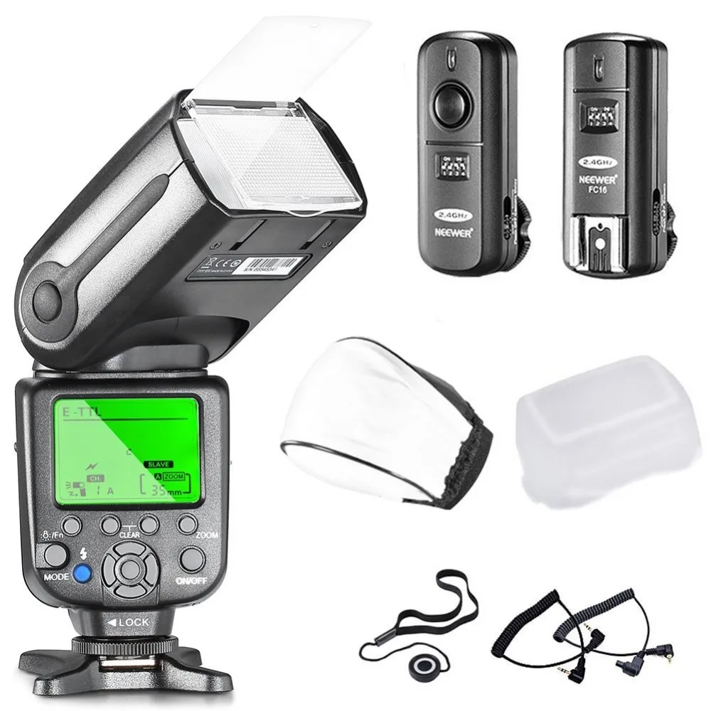 Neewer NW565EX Professional E TTL Slave Flash Speedlite Kit for Canon