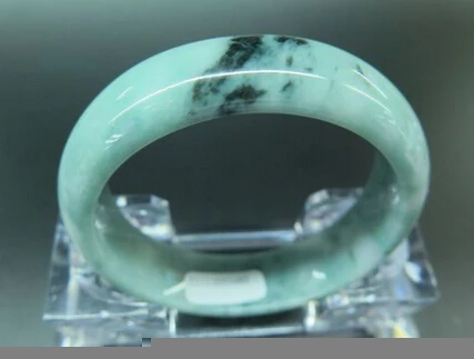 

437 Perfect Certificated 100% Natural A Grade Jade Green (Jadeite) Bangle 56mm (A0502)