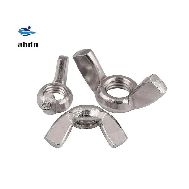 

50pcs 20pcs 10pcs 5pcs DIN315 M8 8mm nut 304 Stainless Steel Hand Tighten Nut Butterfly Nut Ingot Wing Nuts HW120