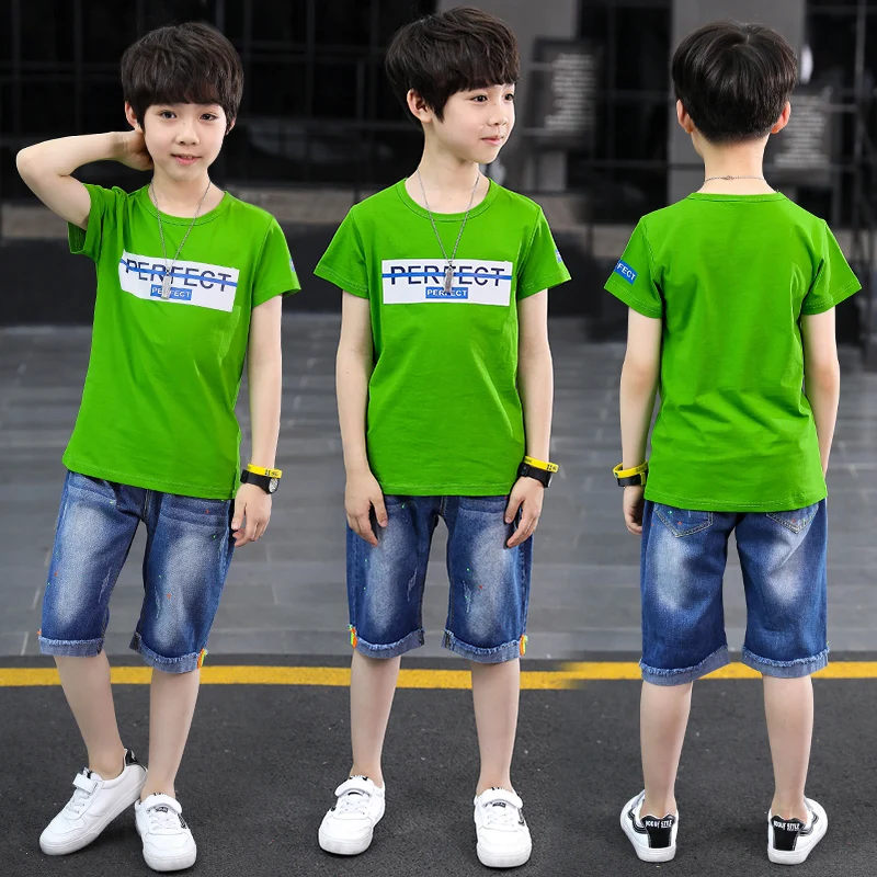 

Sport Suits Teenage Summer Boys Clothing Sets Short Sleeve T Shirt & Pants Casual 3 4 5 6 7 8 9 10 Years Child Boy Clothes