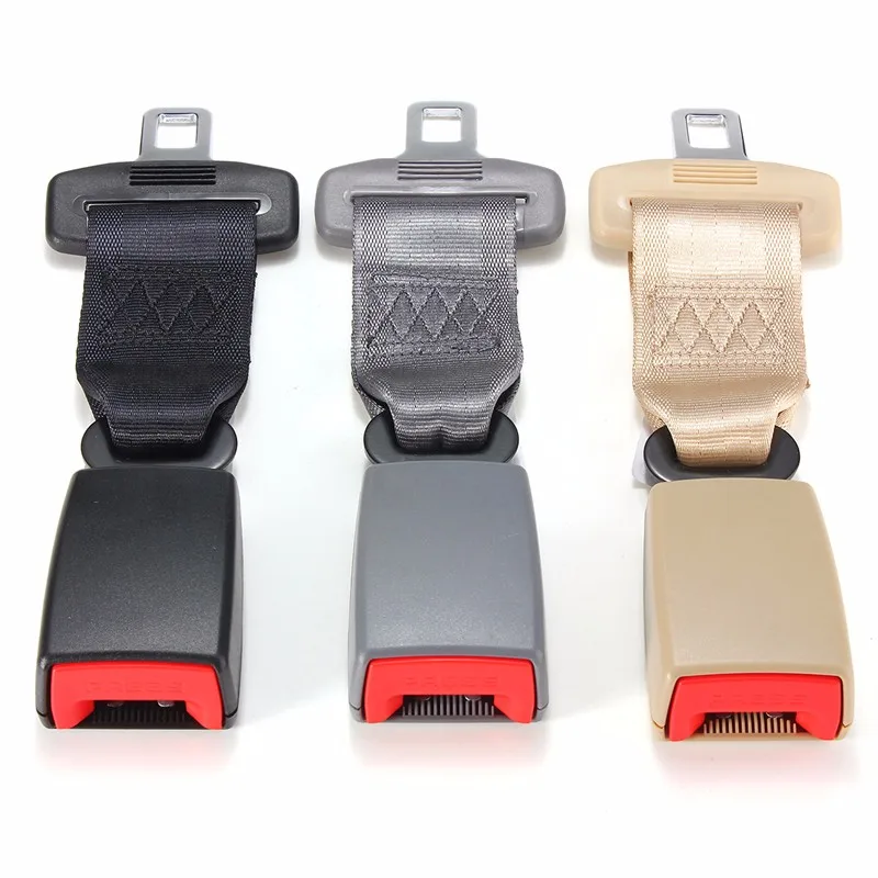 

New Universal 23cm/9inch Car Seat Seatbelt Safety Belt Extender Extension 2.1cm Buckle Black Gray Beige Fits most Vehicles