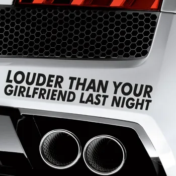 

Louder Than Your Girlfriend Funny Bumper Sticker Vinyl Decal Muscle Car JDM Vtec