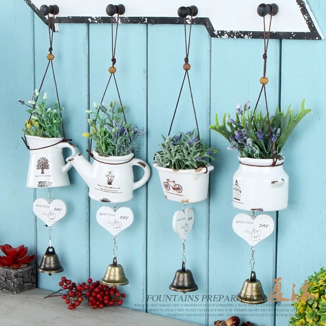 Country style artificial succulents green plants ceramic campanula ... Country style artificial succulents green plants ceramic campanula ...