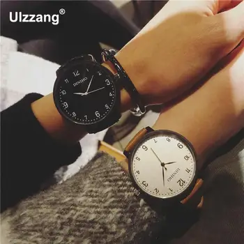 

2018 New Fashion Vintage Black Brown Leather Shockproof Waterproof Quartz Men Male Boy Young Wrist Watch Gift