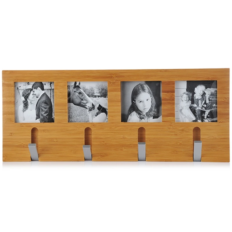 

50 x 20Cm Natural Bamboo Hanger Wall Hanging Debris Handbag Hat Scarf Hook Decorative Keychain Photo Frame Hook Hanger
