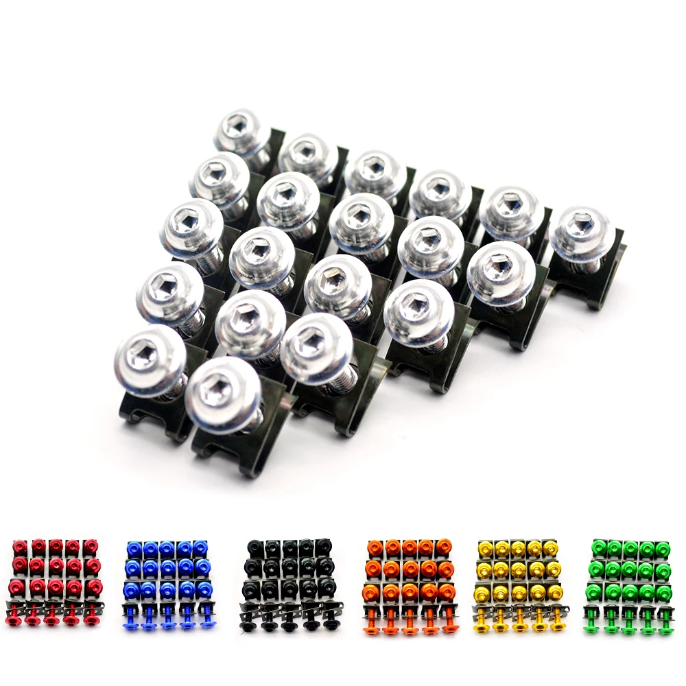 

for 20pcs Motorcycle Scooters Fairing Body Bolts M6 6mm Spire Fastener Clips Screw Nuts For Buell X1 S1 Lightning M2 Cyclone