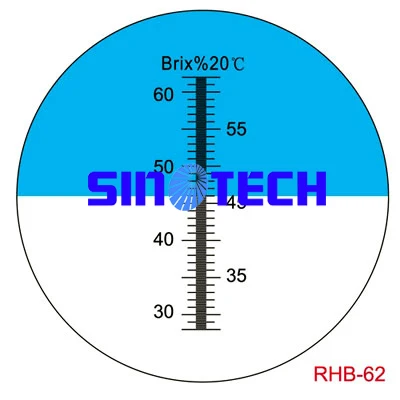 6 шт./лот Ручной рефрактометр Брикса рефрактометры(28-62% по шкале Брикса) RHB-62ATC