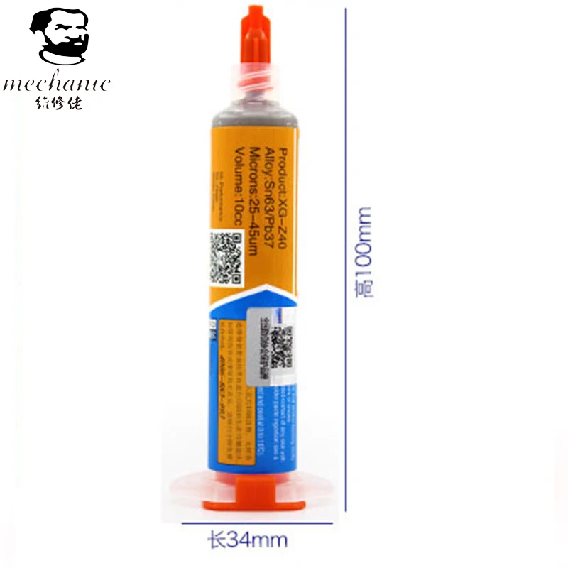 Оловянная паяльная паста MECHANIC XG Z40 Sn63/Pb37 25 45um 5 шт./Лот кремовая флюсовая флюс для