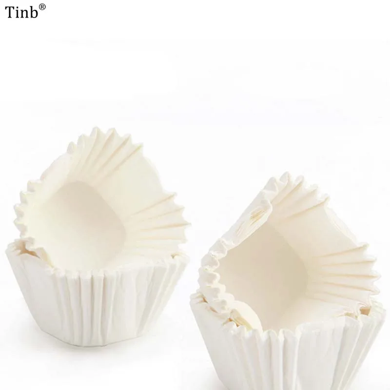 Новое поступление бумажные стаканчики для кексов 100 шт белые Формы для кексов бумажный лоток для кексов Формы для кексов коробка для выпечки