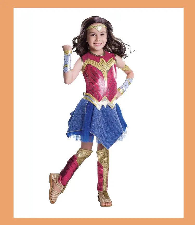 New Polyester Wonder Woman avengers endgame cosplay jacket dress Childrens Day party zeemeerminstaart for girls