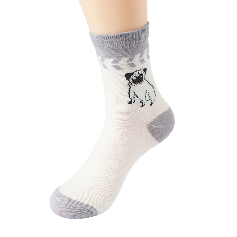 Новые мужские носки из хлопка, носки из хлопка, носки для животных, собак, домашних животных, носки для осени и зимы - Цвет: grey