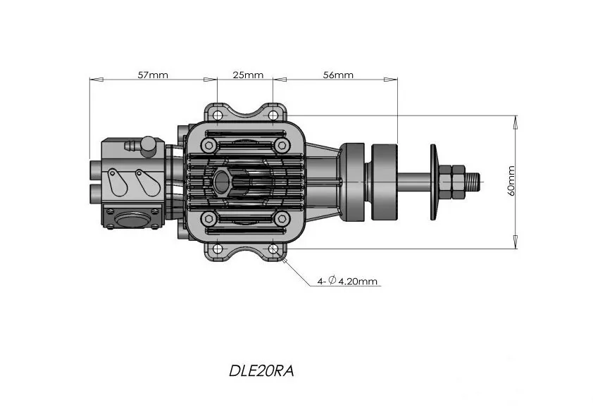 Новейший DLE 20CC 20RA бензиновый двигатель DLE20RA для модели RC