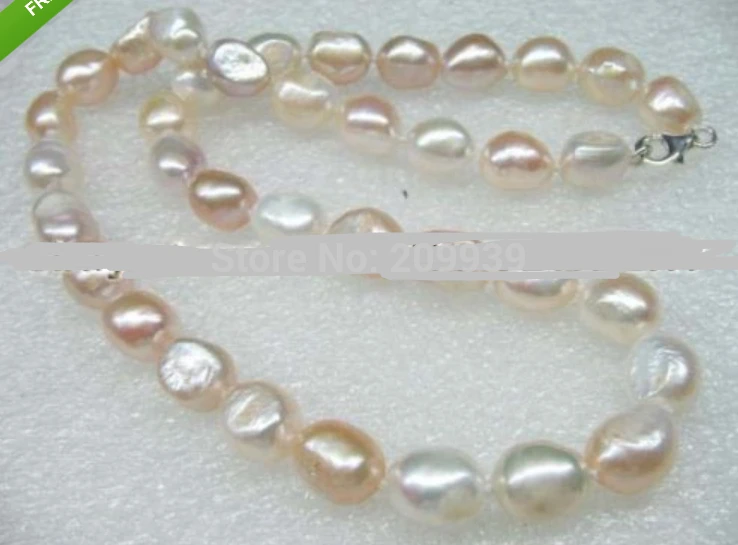 

hot sell- N671 Wholesale 5 strands Baroque freshwater pearl necklace silver Clasp -Top quality free shipping