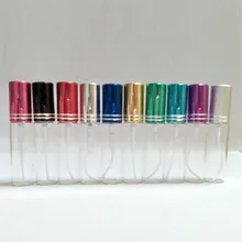 10 Color 5ml Mini Fashion Transparent Glass Perfume Bottle Portable Travel Perfume Atomizer Spray Bottle Cosmetic Container