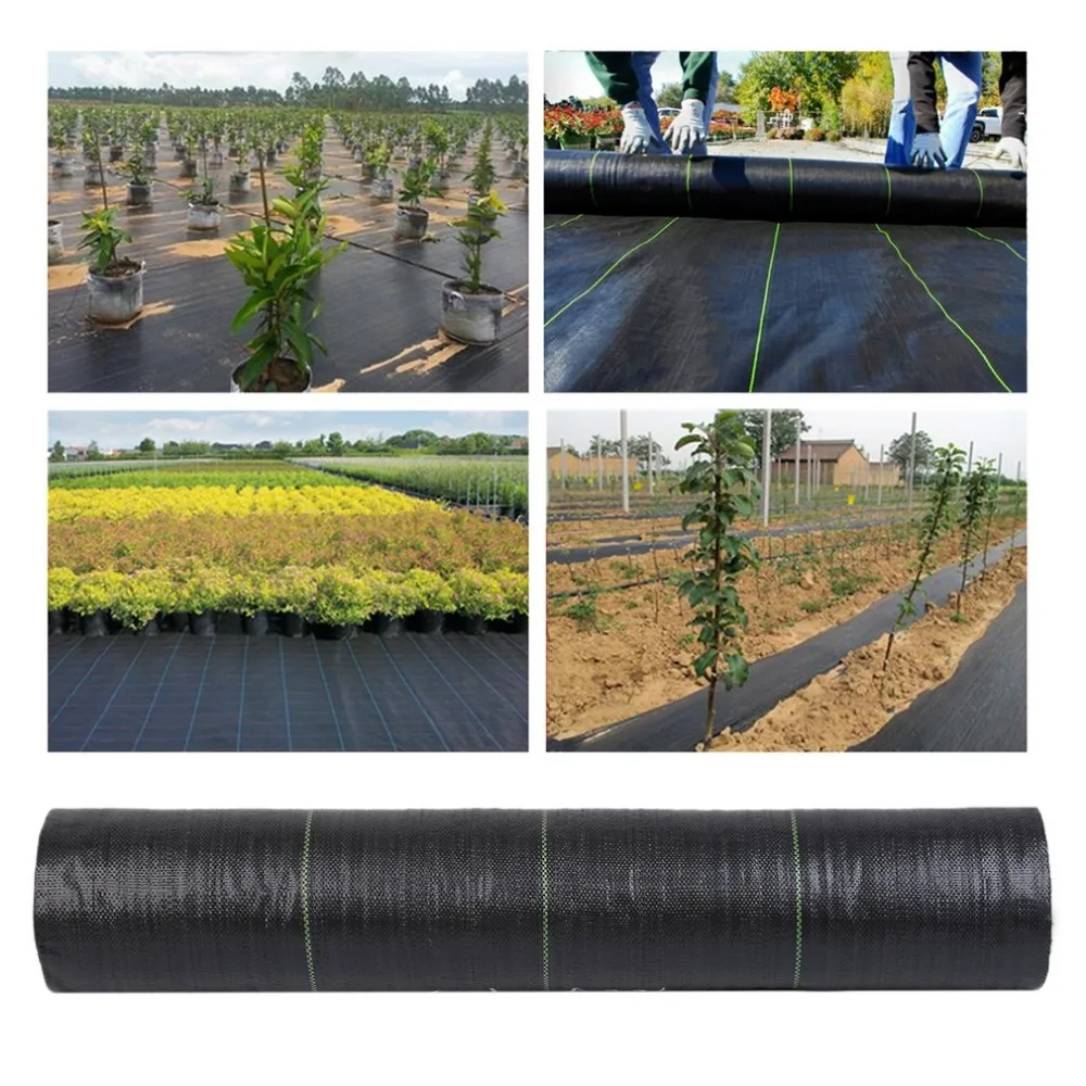 

2x50M Heavy Duty PP Wide Weed Barrier Control Fabric Ground Cover Membrane Garden Driveway Landscape Mulch Roll Mat