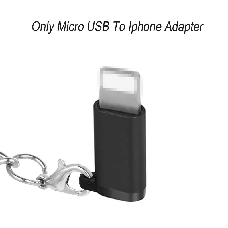 Micro USB кабель 1,5 A зарядный кабель для телефона м 2 м 3 м кабель для зарядки Micro Usb для Xiaomi Redmi 8 8A 7 7A LG W30 huawei samsung - Цвет: Adapter For Iphone