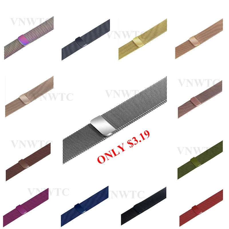 Milanese Loop Bracelet adapter steel strap for Apple Watch band 42mm 38mm Wristband strap for iwatch 4/3/2 40mm 44mm Watchbands Milanese Loop Bracelet adapter steel strap for Apple Watch band 42mm 38mm Wristband strap for iwatch 4/3/2 40mm 44mm Watchbands