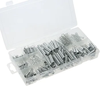 

200pcs Extension Spring Tension Pressure Compression Springs Assortment Set with Plastic Box Hardware Tools Kit