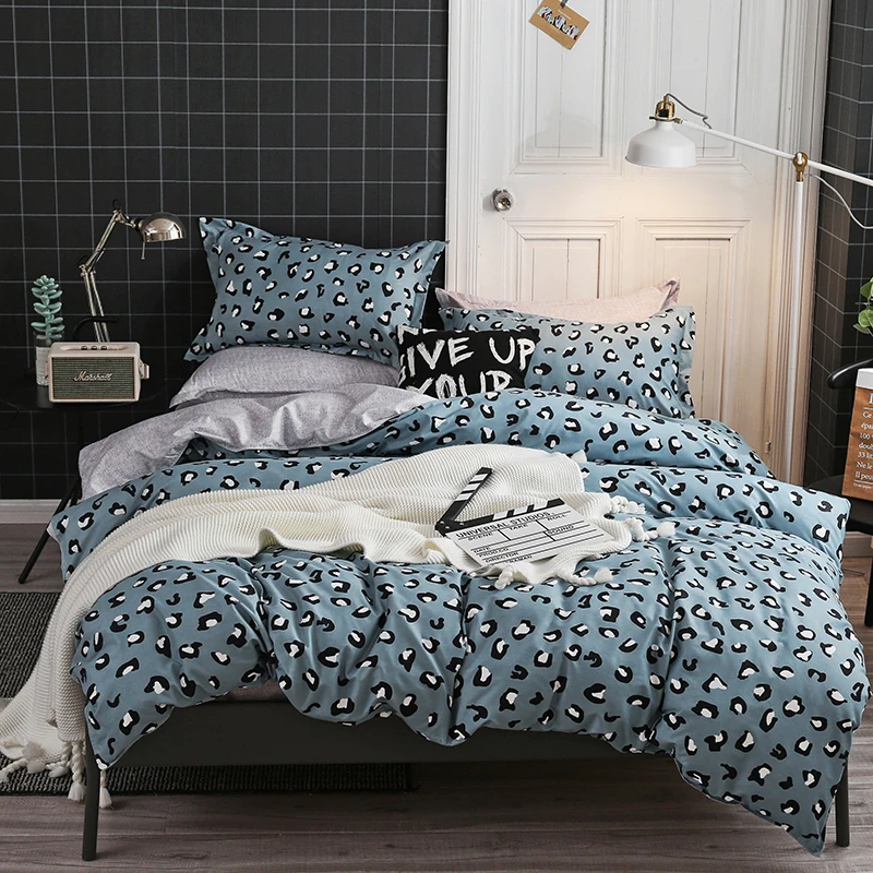 Leopard Print Bedding Set 3 4pcs Bed Linen Duvet Cover Set