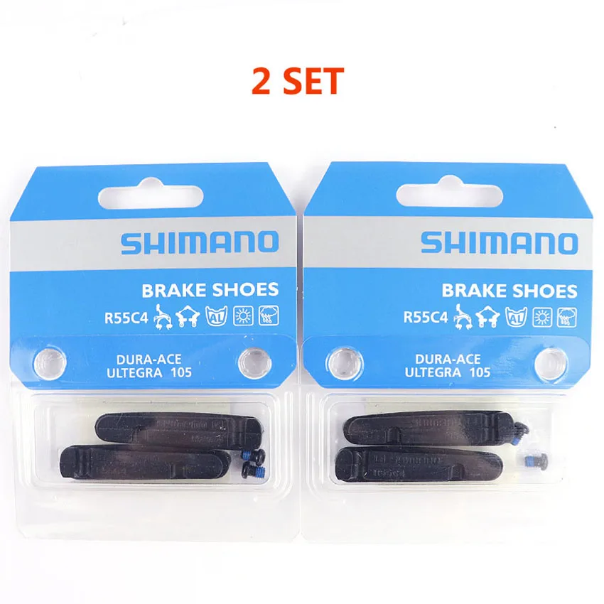 Shimano Dura-ace Ultegra 105 R55C4 Алюминиевый обод для шоссейного велосипеда велосипедный картридж Тормозная обувь Shimano оригинальные товары Аксессуары для велосипеда - Цвет: 2 Set