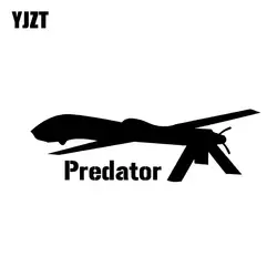YJZT 13 см * 4,2 см Виниловая наклейка General Atomics Хищник Drone БПЛА автомобиля Стикеры черный/серебристый C3-0151
