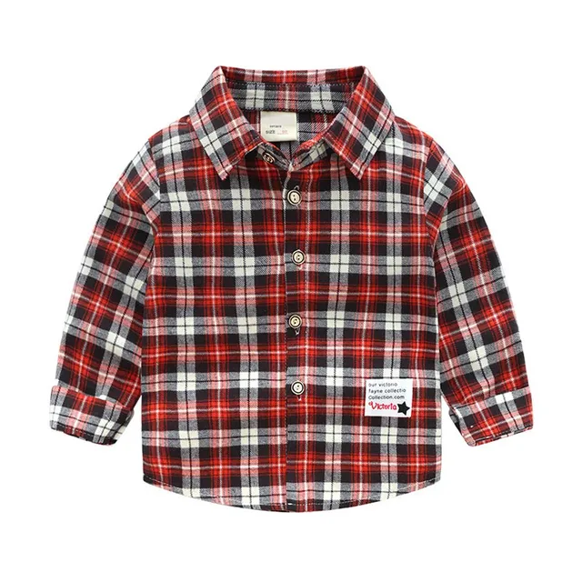 Baby Boy Flannel Shirt Kid Long Sleeve Tops Shirt Spring Child Clothes