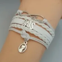 Мода Любовь коричневый браслет с котами любовь белый кот браслет браслеты с котами