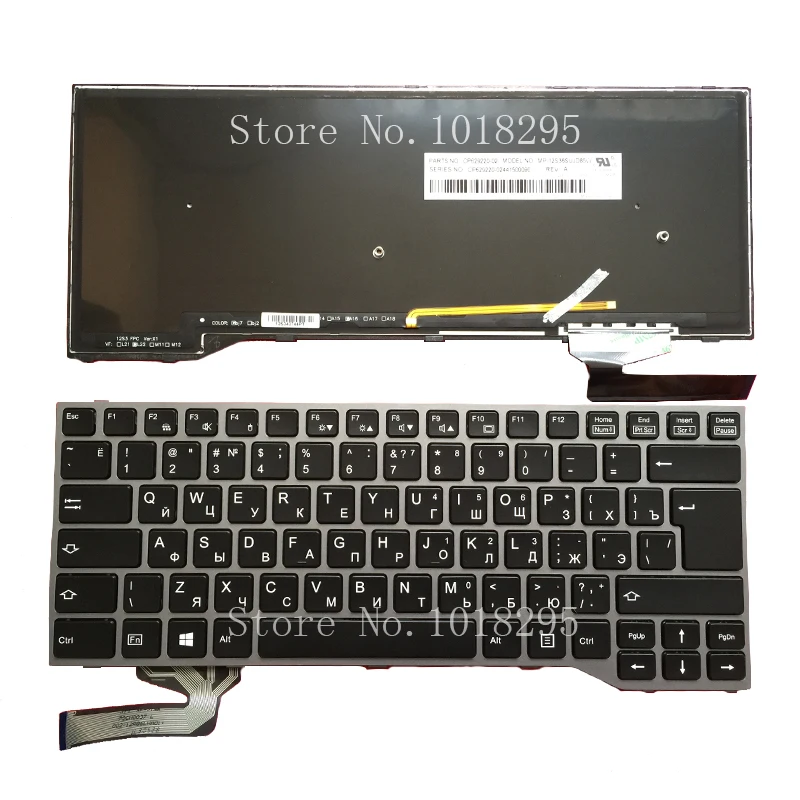 RU для Fujitsu Lifebook E733 E734 E743 E744 клавиатура с подсветкой Русская клавиатура для ноутбука