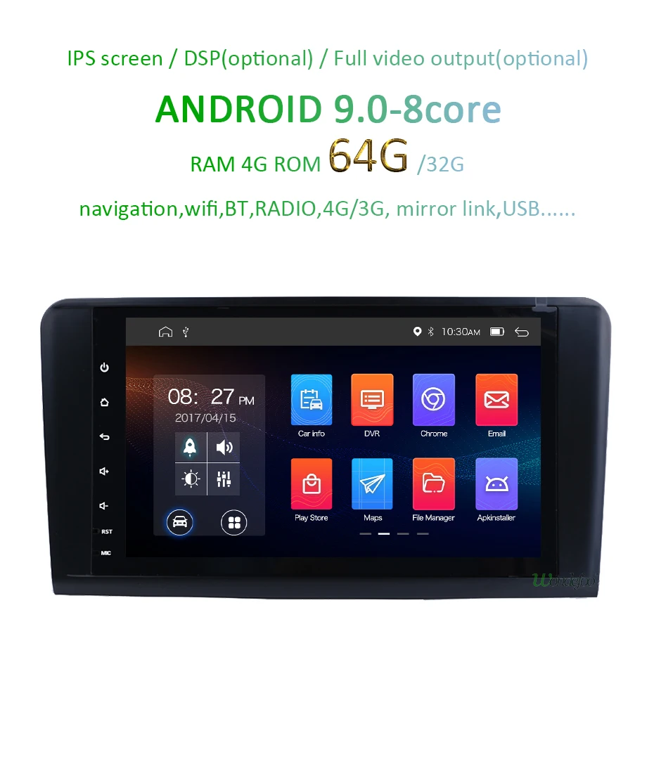Cheap Android 9.0 4G 64G car GPS For Mercedes Benz ML GL W164 ML350 ML500 GL320 X164 ML280 GL350 GL450 radio stereo navigation NO DVD 2