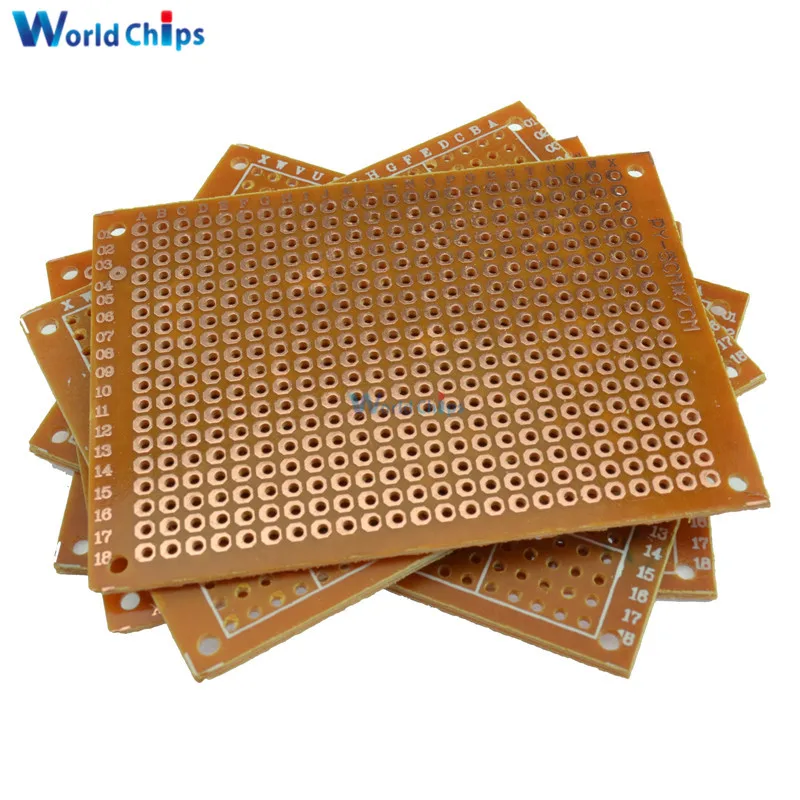 

10PCS Universal PCB Board 50x70 mm 2.54mm Hole Pitch DIY Prototype Paper Printed Circuit Board Panel 5x7 cm Single Sided Board