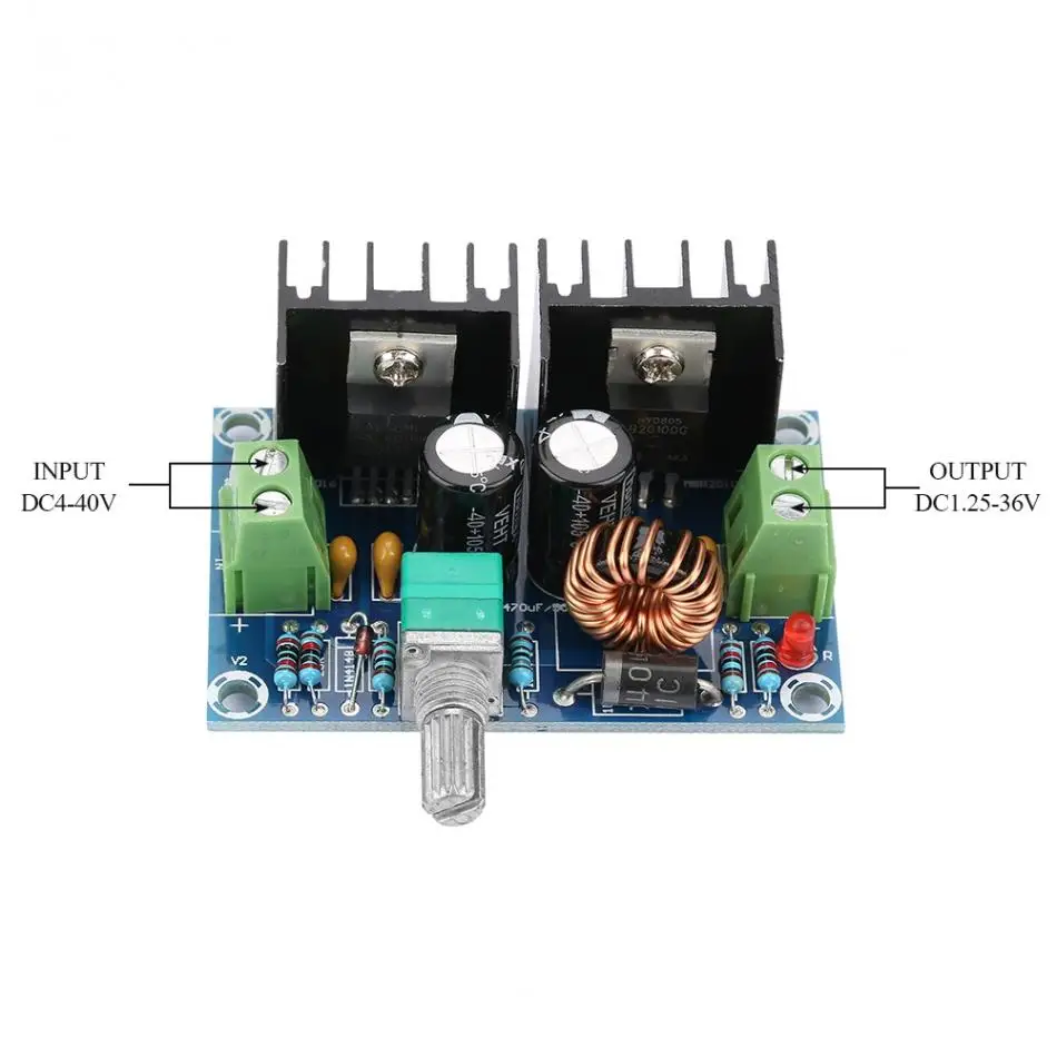 Высокое качество DC-DC регулятор напряжения высокой мощности понижающий модуль 4-40 В до 1,25-36 в