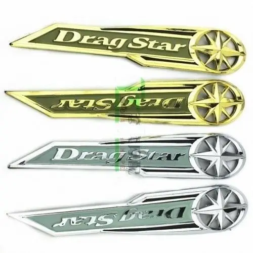 Motorcycle Chrome Gas Tank Emblem Badge Decals For Yamaha Vstar XVS