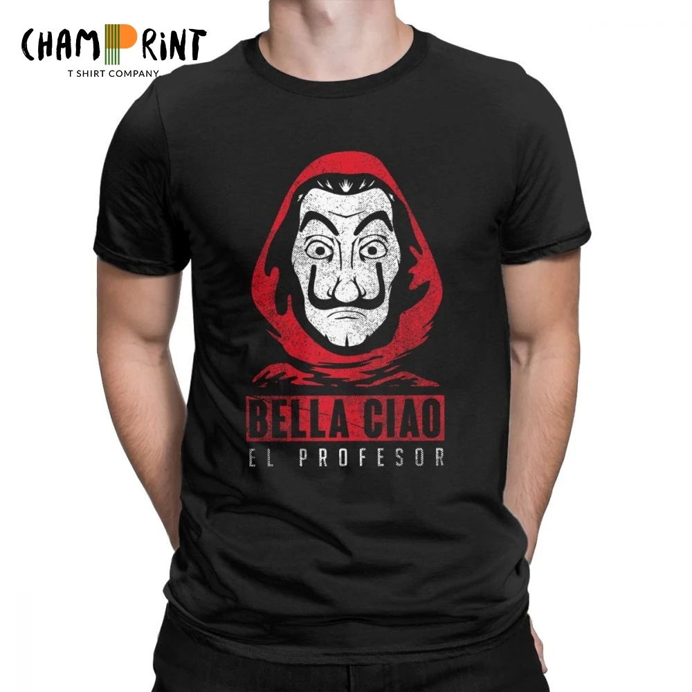 

Men El Profesor La Casa De Papel T Shirt Cotton Tops Vintage Short Sleeve Round Neck Tee Shirt Gift T-Shirt