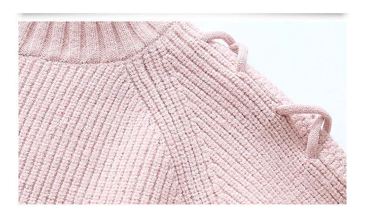 knitted big girls sweaters winter 2017 autumn knit sweaters for girls' school clothing solid pink brown long sleeve tops 5 6 7 8 9 10 11 12 13 14 15 16 years little big teenage girls  sweaters for children girls sweaters  (4)