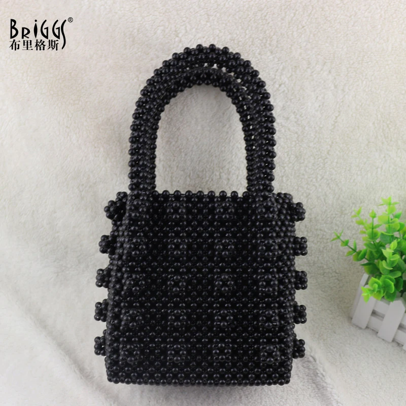 

Pearls bag beaded box totes bag women party fashion small summer handbag luxury brand female hand bag sac a main drop shipping