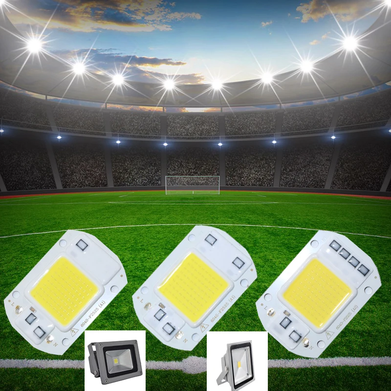 Smart IC LED Matrix For Projectors 20W 30W 50W 110V 220V DIY Flood Light COB LED