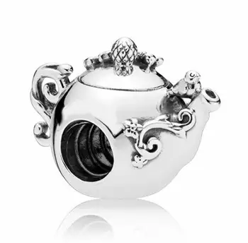 

Vintage Small Geometric Teapot European Charms Beads Fit Pandora Bracelets & Bangles for Women Tibet Silver Color DIY Handmade