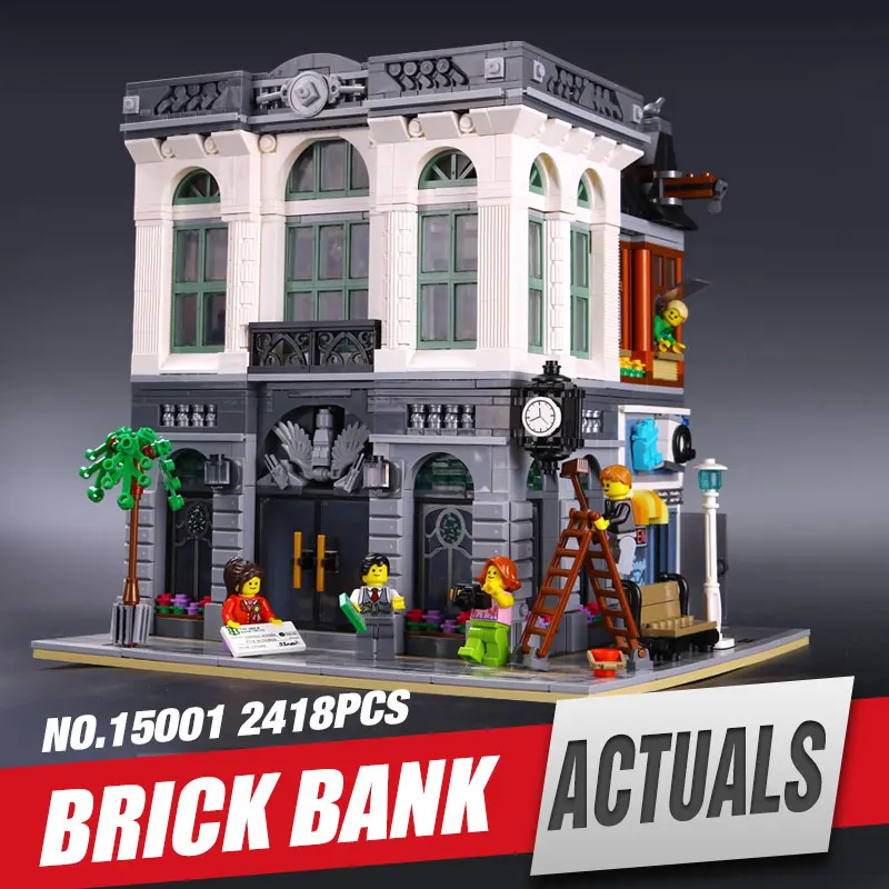 font b LEPIN b font 15001 Creator Brick Bank Model Building Kits Minifigure Blocks action