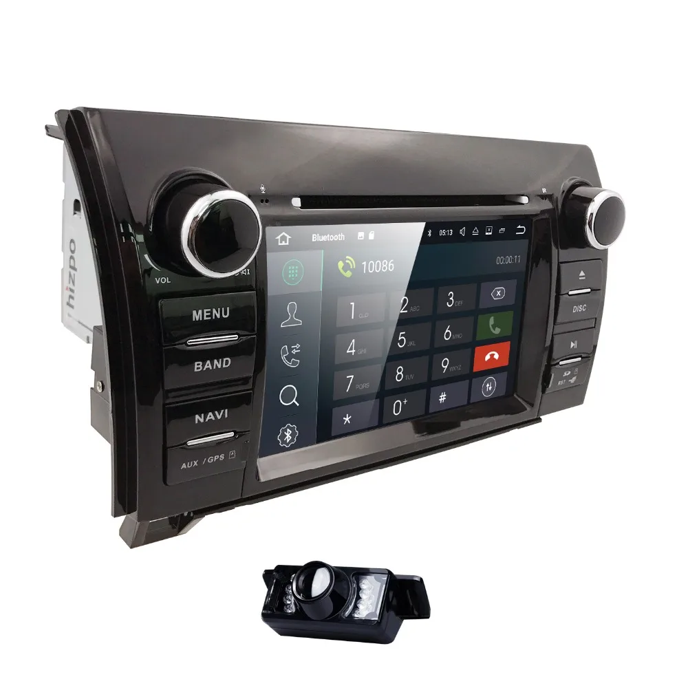 Perfect 2 Din Android 8.0 8Core Car DVD Player For Tundra Sequoia GPS Navigation Stereo Touch Screen 8Core 4GB+32GB Map+Cam 4