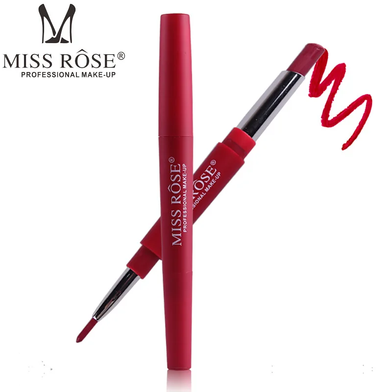 

New 14-color double-lip lipstick long-lasting waterproof lipstick dye Sexy red lipstick beauty matte lipstick eyeliner