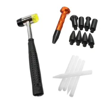 

9 pcs Paintless Dent Removal Aluminum Tap Down Tool Tips 9 Heads for Paintless Repair Lamp Paintless Dent Remover (Tap Down He