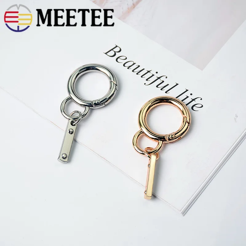 Meetee 3 шт. нейлоновая тесьма металлический брелок альпинистская защелка DIY Спорт на открытом воздухе бутылка украшение для рюкзака крюк