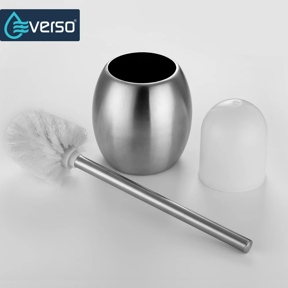 

EVERSO 1 Set Stainless Steel Toilet Brush Holders Bylon Brush Toilet Cleaning Brush Toilet Chrome WC Brush Holder