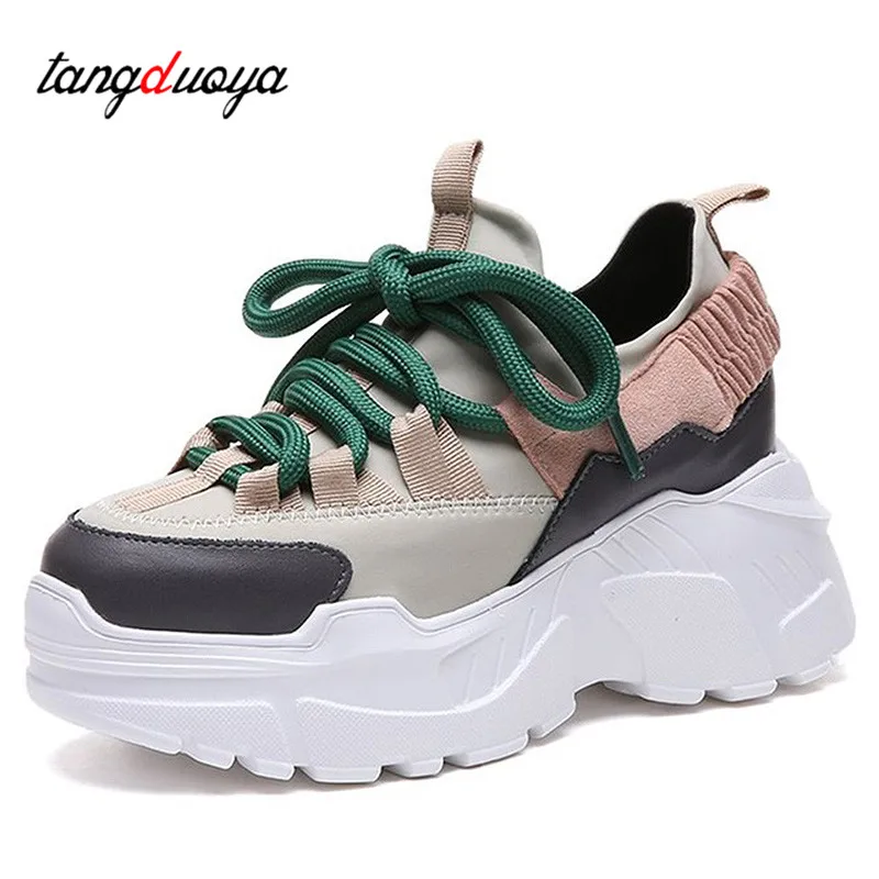 

Bambo mujer Sneakers Women Black Casual Shoes 2019 Height Increasing Shoes Woman Chunkey Shoes Wedge Shoes Chaussures Homme