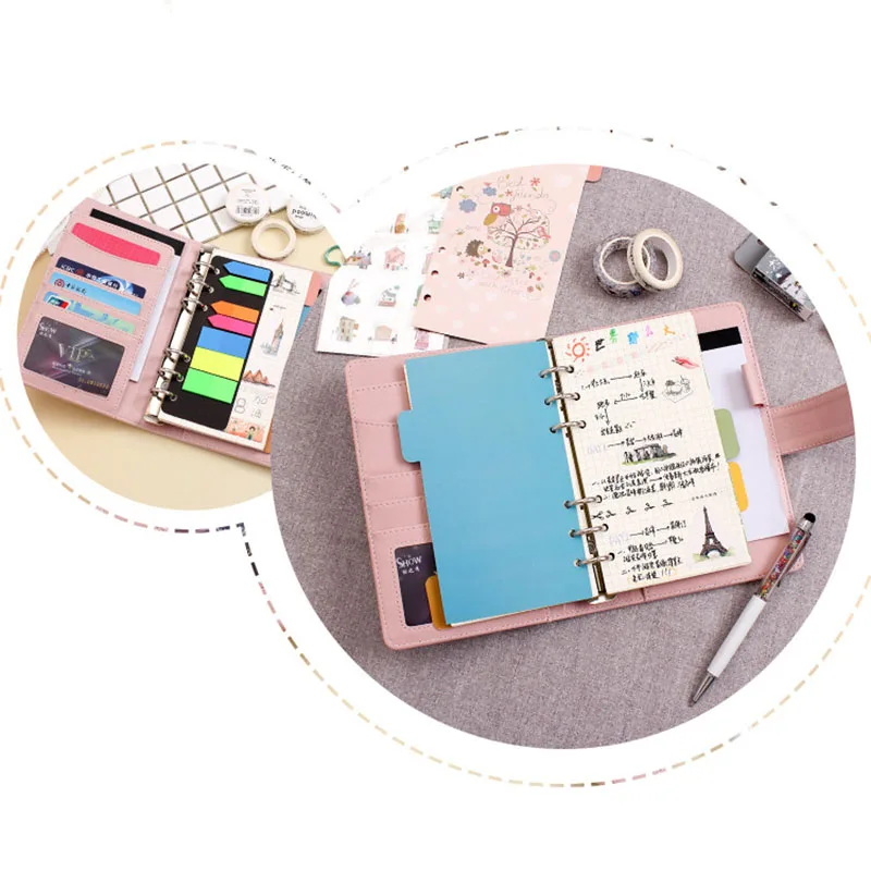 

Loose-leaf booklet small fresh portable diary notebook a6 travel account book