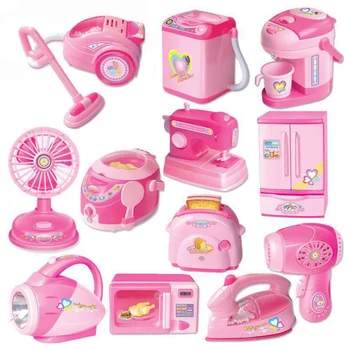 

12pcs Mini Cute Simulation Home Household Appliances Pretend Play Toys Set Doll House Supplies for Children Kids Girls Gifts