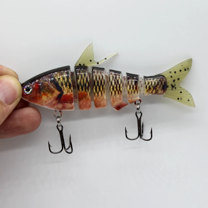 Jointed Fishing Lure 6 Sections 10cm 17g Soft tail Ocean Peche Pond