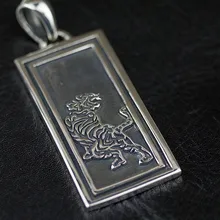 Аутентичный OV серебро 925 пробы, тигренок военный лицензионный мужской кулон