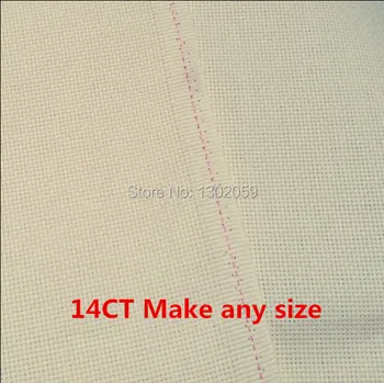 

Light Beige Make Any Size Cross Stitch Canvas Aida Cloth Cream-Coloured Embroidery Fabric ---- Ivory Buff 14CT 150X200cm Or